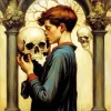 Boy With A Skull Diamond Painting