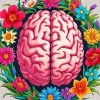Brain With Flowers Diamond Painting