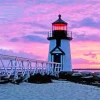 Brant Point Light At Sunset Diamond Painting