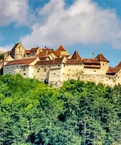 Brasov Cetatea Rasnov Castle Diamond Painting