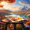 Breakfast In Mountains Diamond Painting