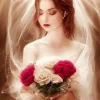 Bride Holding Flowers Diamond Painting