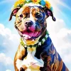 Brindle Pitbull Diamond Painting