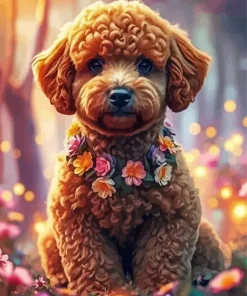 Brown Poodle Art Diamond Painting