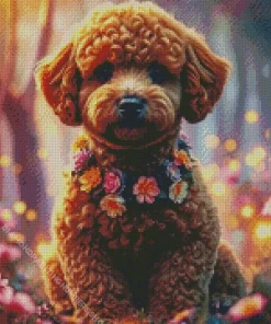 Brown Poodle Art Diamond Painting
