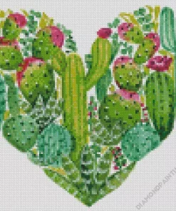 Cactus Heart Diamond Painting