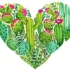 Cactus Heart Diamond Painting