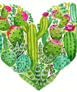 Cactus Heart Diamond Painting