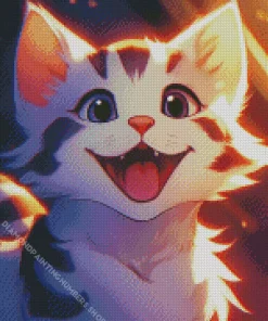 Cat Smiling Diamond Painting