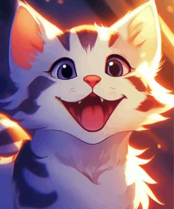 Cat Smiling Diamond Painting