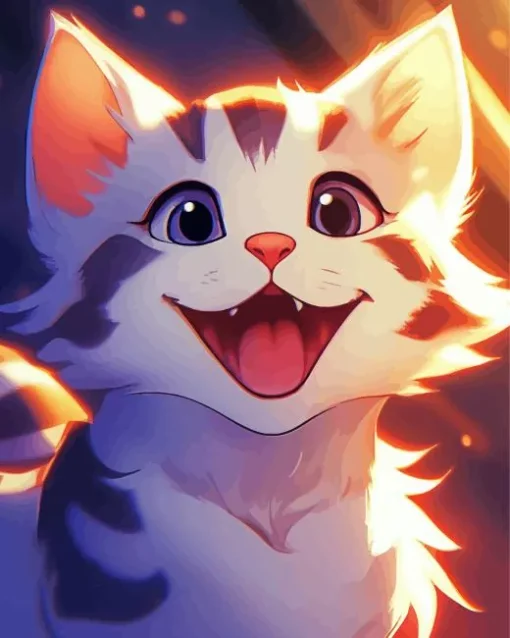Cat Smiling Diamond Painting