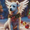 Christmas Dog Angel Diamond Painting