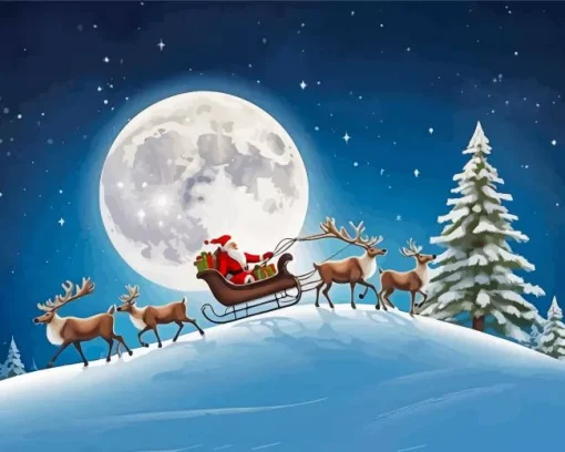 Christmas Sleigh Diamond Painting