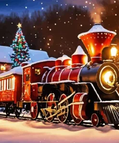 Christmas Train Diamond Painting