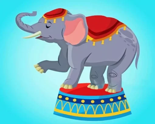 Circus Elephant Diamond Painting