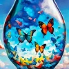Colorful Butterflies In A Jar Art Diamond Painting