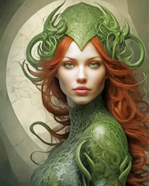 Cool Draconic Woman Diamond Painting