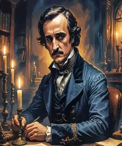 Cool Edgar Allan Poe Art Diamond Painting