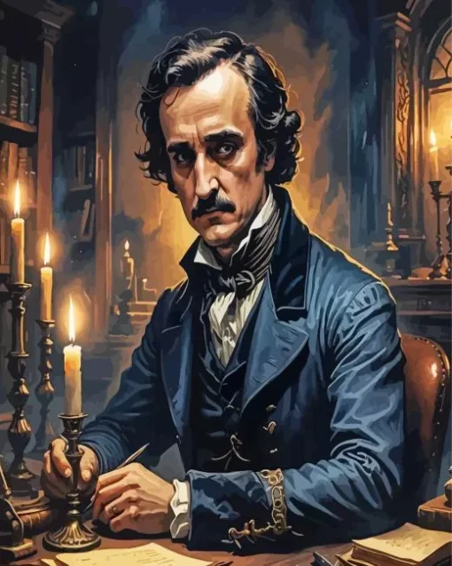 Cool Edgar Allan Poe Art Diamond Painting