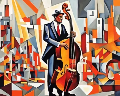 Cubism Musician Man Diamond Painting