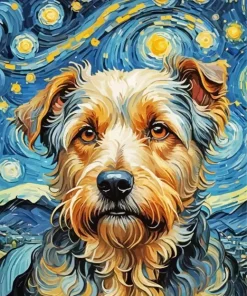 Cute Van Gogh Dog Diamond Painting