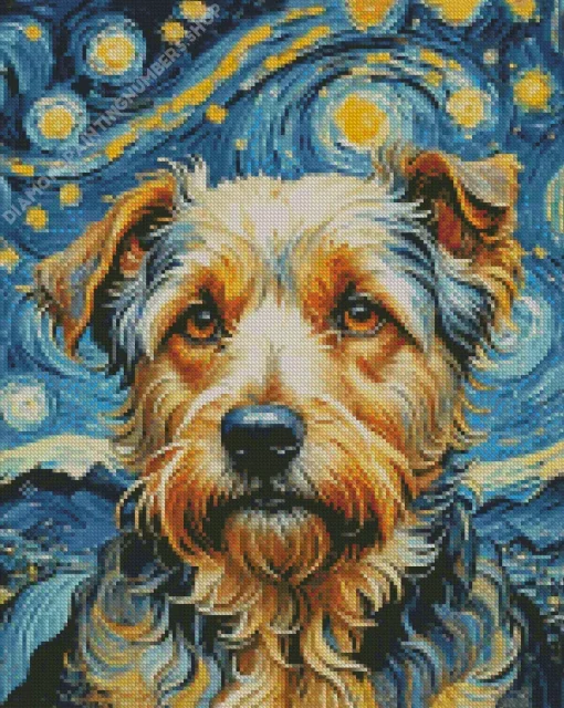 Cute Van Gogh Dog Diamond Painting
