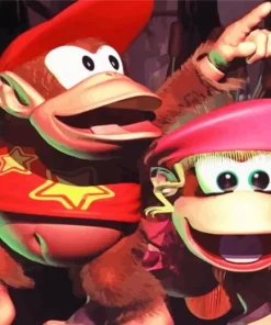 Diddy Kong And Donkey Kong Diamond Painting