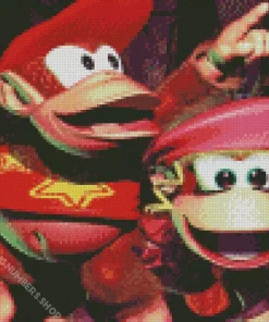 Diddy Kong And Donkey Kong Diamond Painting