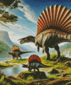 Dino With Sail Diamond Painting