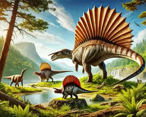 Dino With Sail Diamond Painting