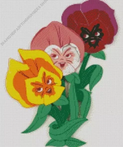 Disney Alice In Wonderland Flowers Art Diamond Painting