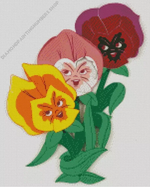 Disney Alice In Wonderland Flowers Art Diamond Painting