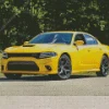 Dodge Charger Yellow Art Diamond Painting