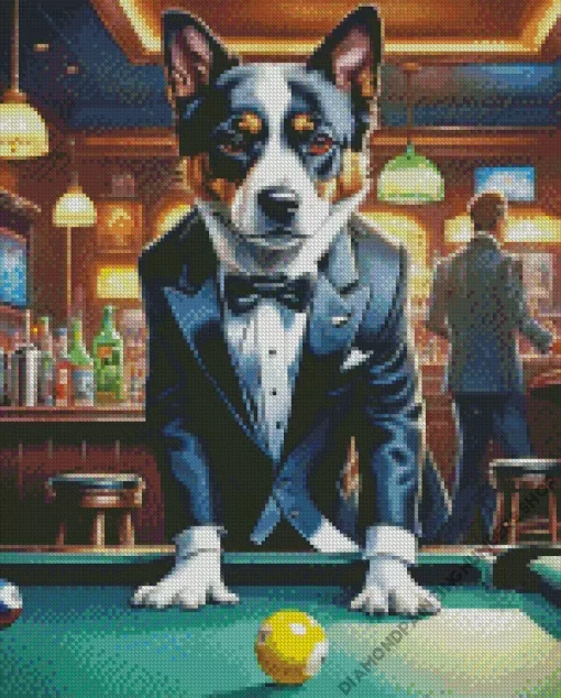 Dog In Tuxedo Art Diamond Painting
