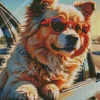 Dog Looking Out Of Window Diamond Painting