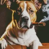 Dog Smoking Art Diamond Painting