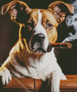 Dog Smoking Art Diamond Painting