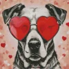 Dog Wear Glasses Diamond Painting