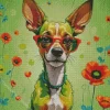 Dog Wearing Glasses Diamond Painting