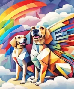 Dogs Angel Pop Art Diamond Painting