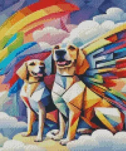 Dogs Angel Pop Art Diamond Painting