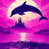 Dolphin Silhouette Art Diamond Painting