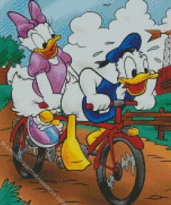 Donald Duck With Daisy Diamond Painting