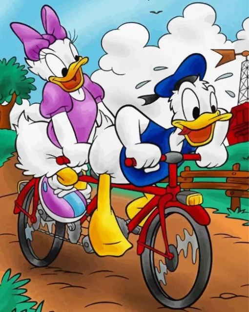 Donald Duck With Daisy Diamond Painting