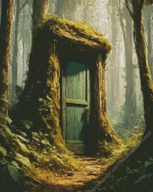 Door In A Forest Diamond Painting