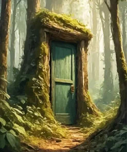 Door In A Forest Diamond Painting