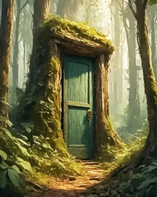 Door In A Forest Diamond Painting
