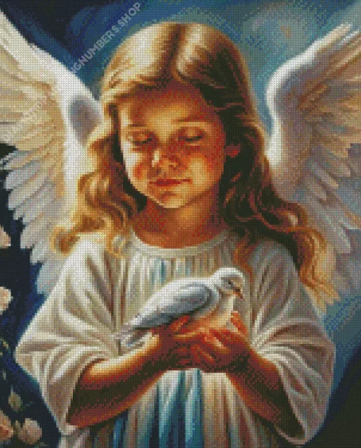 Dove And Angel Diamond Painting