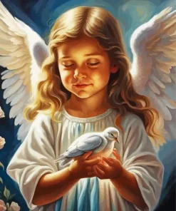 Dove And Angel Diamond Painting