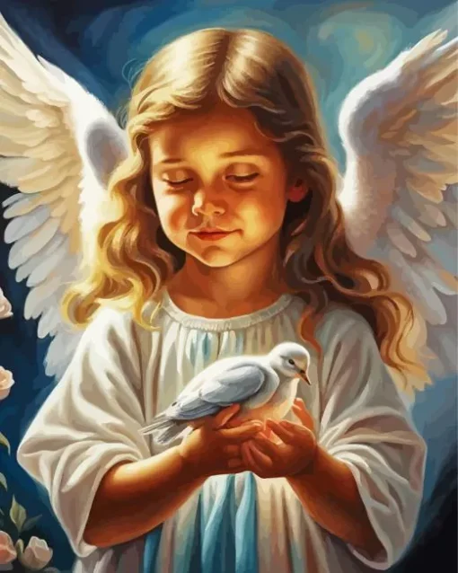 Dove And Angel Diamond Painting